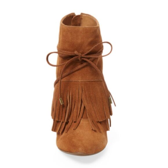 Marabelle Suede Bacio Fringed Moccasin Bootie - Picture 3 of 5